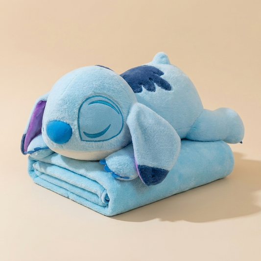 Stitch Plush pillow and blanket