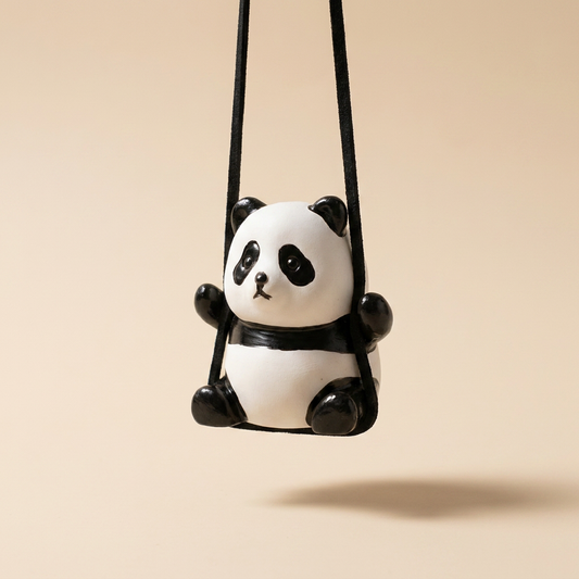 Swinging panda car decorations