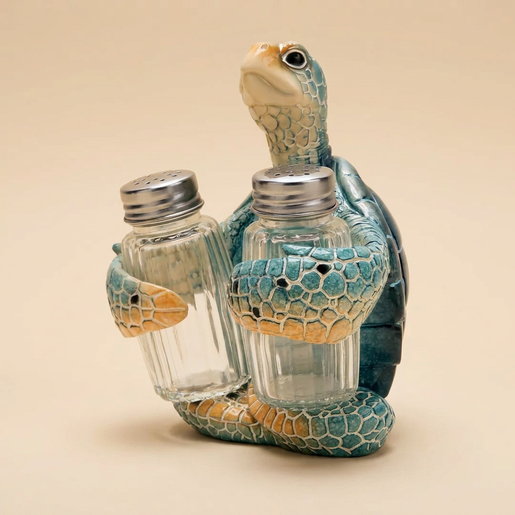 Turtle salt and peper set
