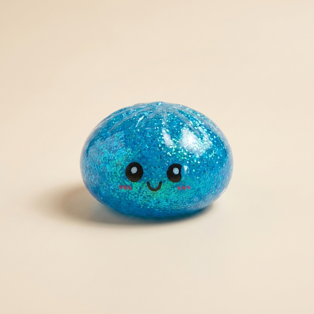 Glitter Dumpling Squishy Toy with Steamer Basket - Blind Box
