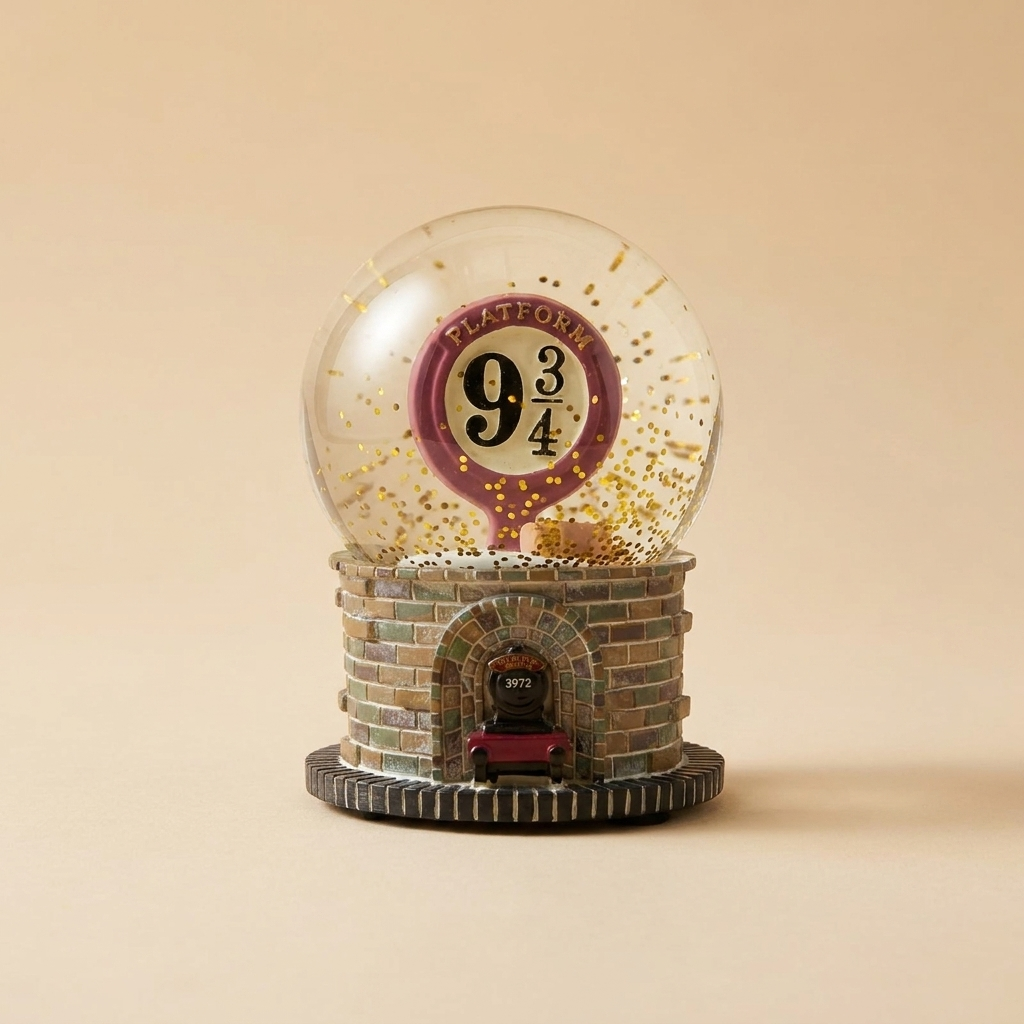 Harry Potter Platform 9 ¾ 9cm Mini Snow Globe – Hogwarts Express Train Base Decor