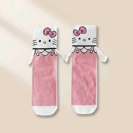 Holding hands Hello kitty socks