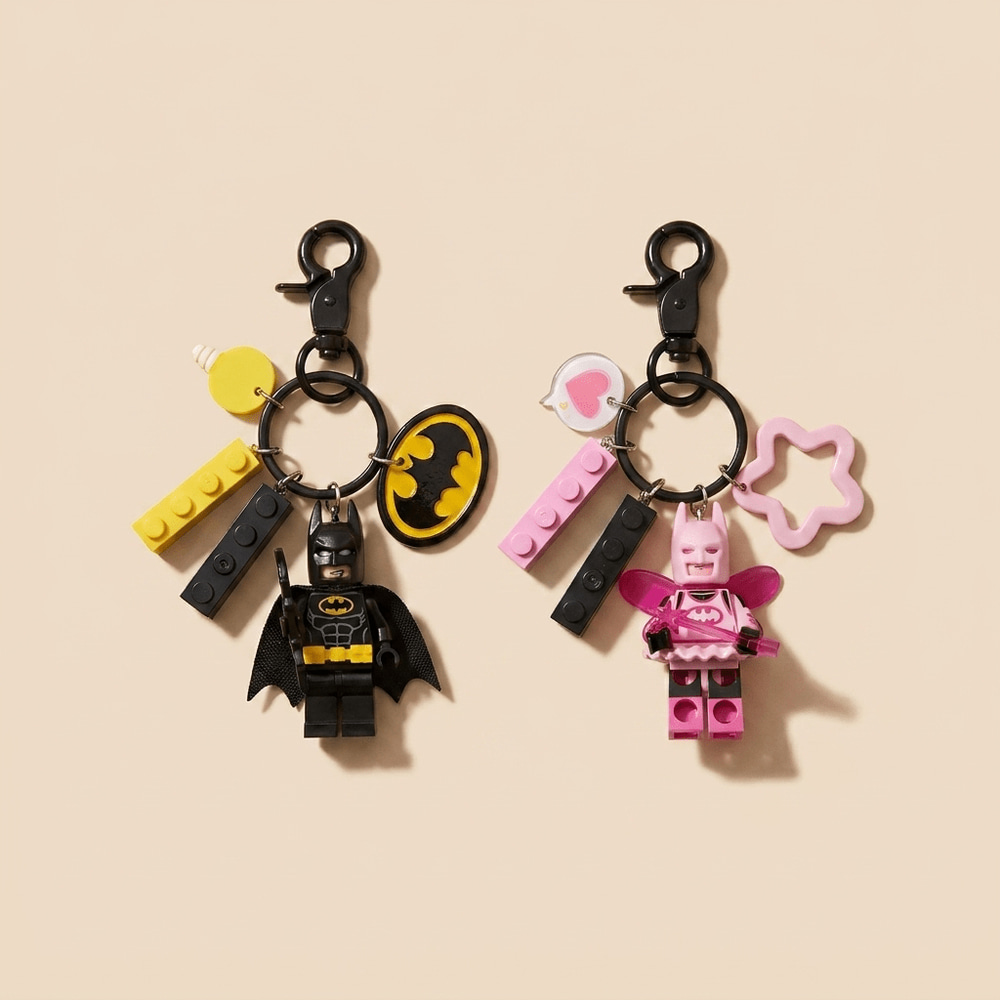Matching batman Keychains set - Pinky Promise