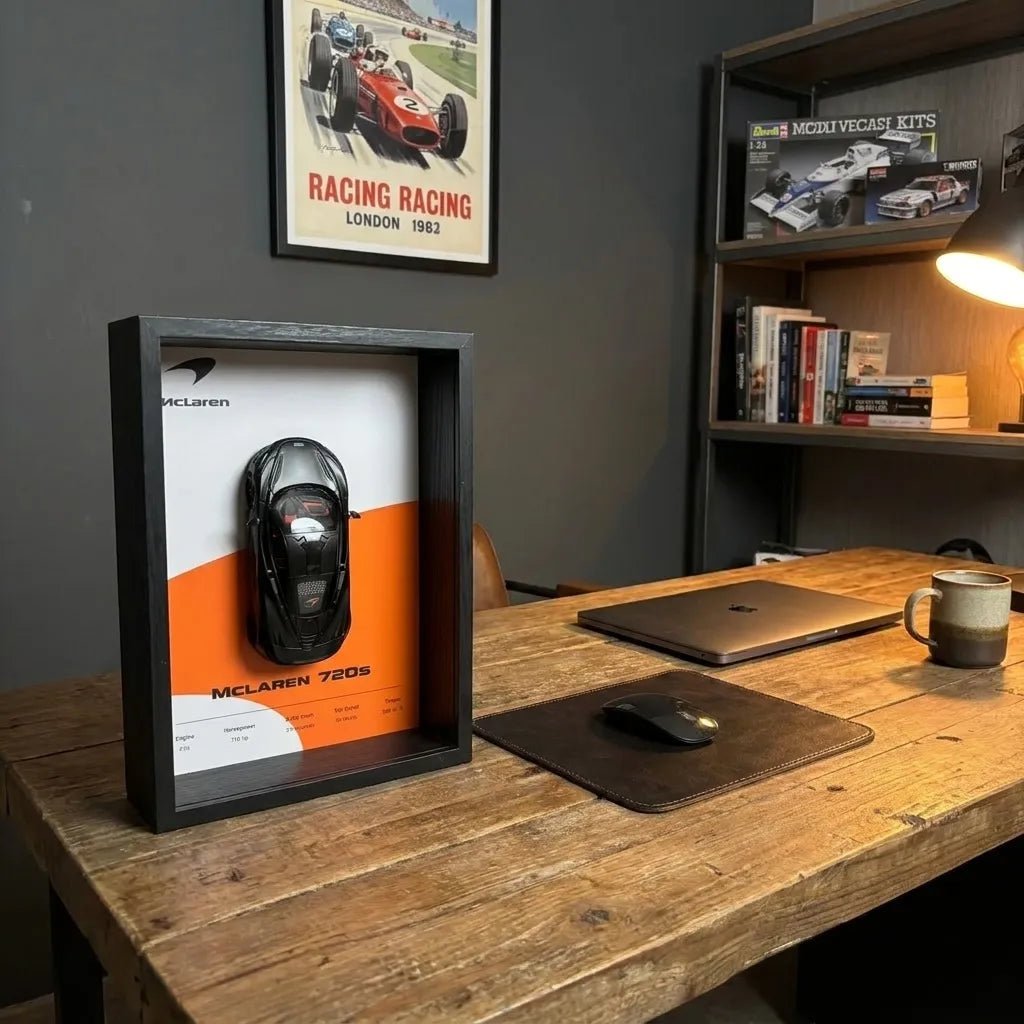 McLaren 720S 3D Shadow Box Wall Art - Black - 32cm x 23cm - Pinky Promise
