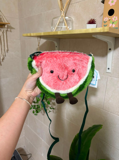 Plush Watermelon Crossbody Bag - Close Up | Pinky Promise