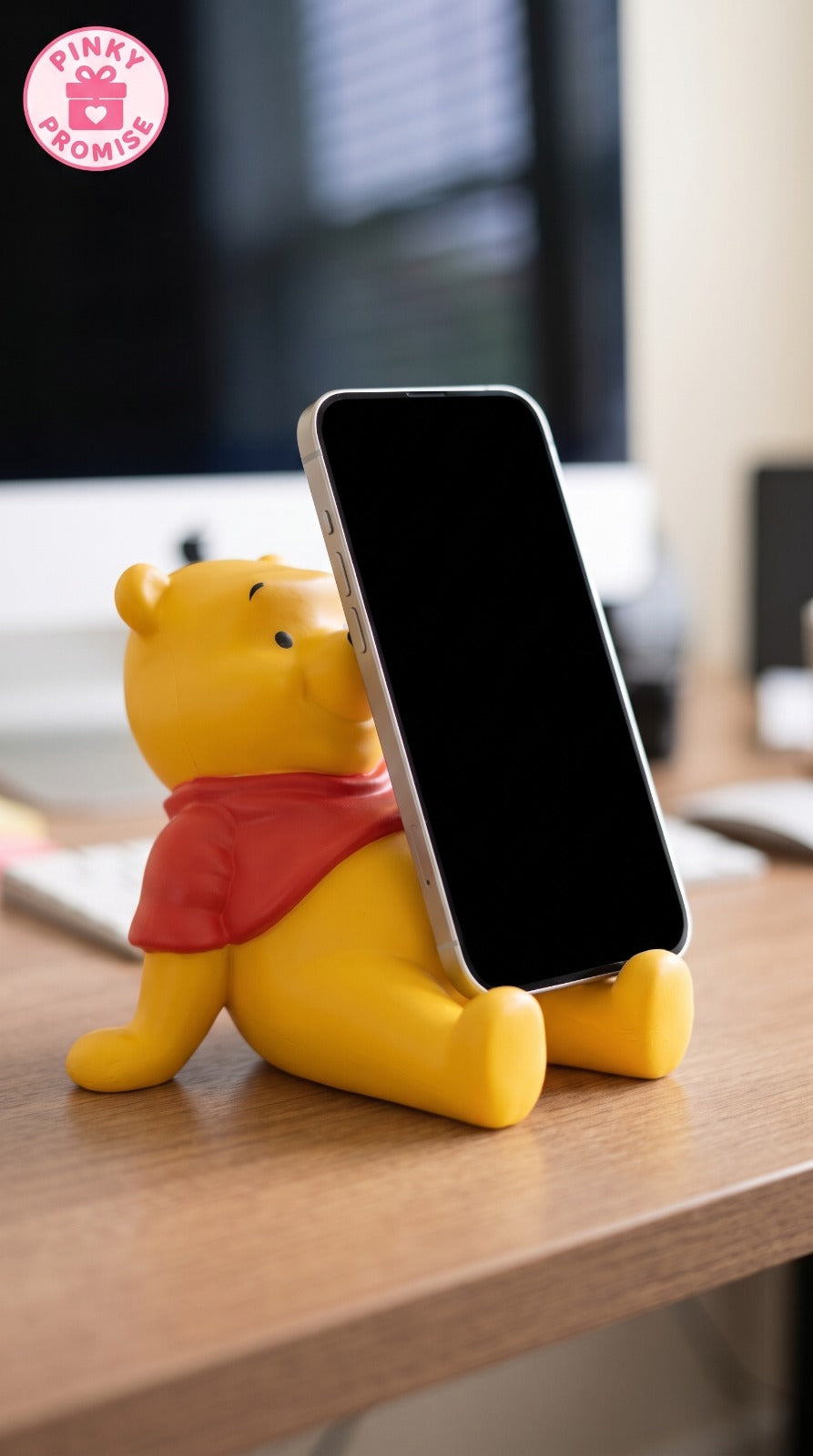 Cute Honey Bear Desktop Phone Stand & Decorative Figurine