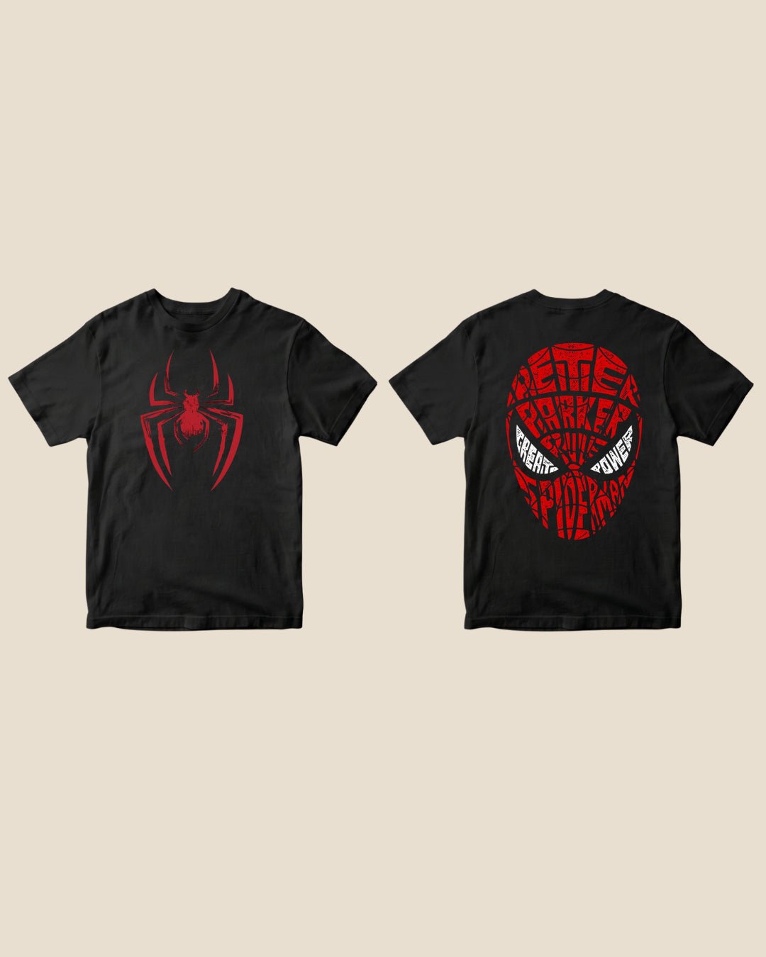 Buy spiderman T-shirt - front and back at Pinky Promise