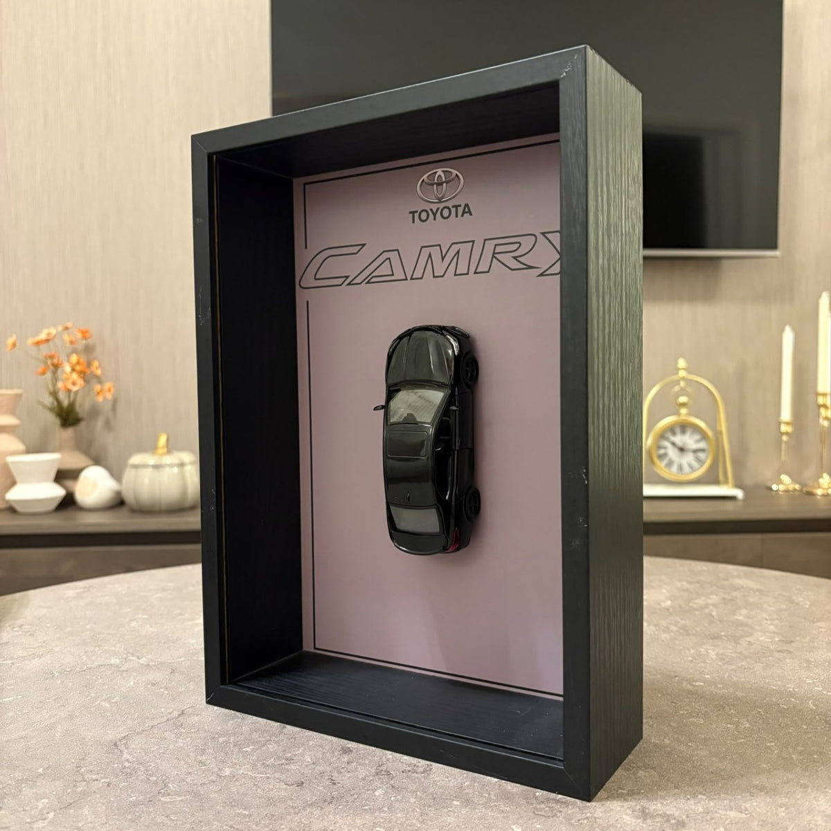 Toyota Camry 3D Shadow Box Wall Art - Black - 32cm x 23cm - Pinky Promise