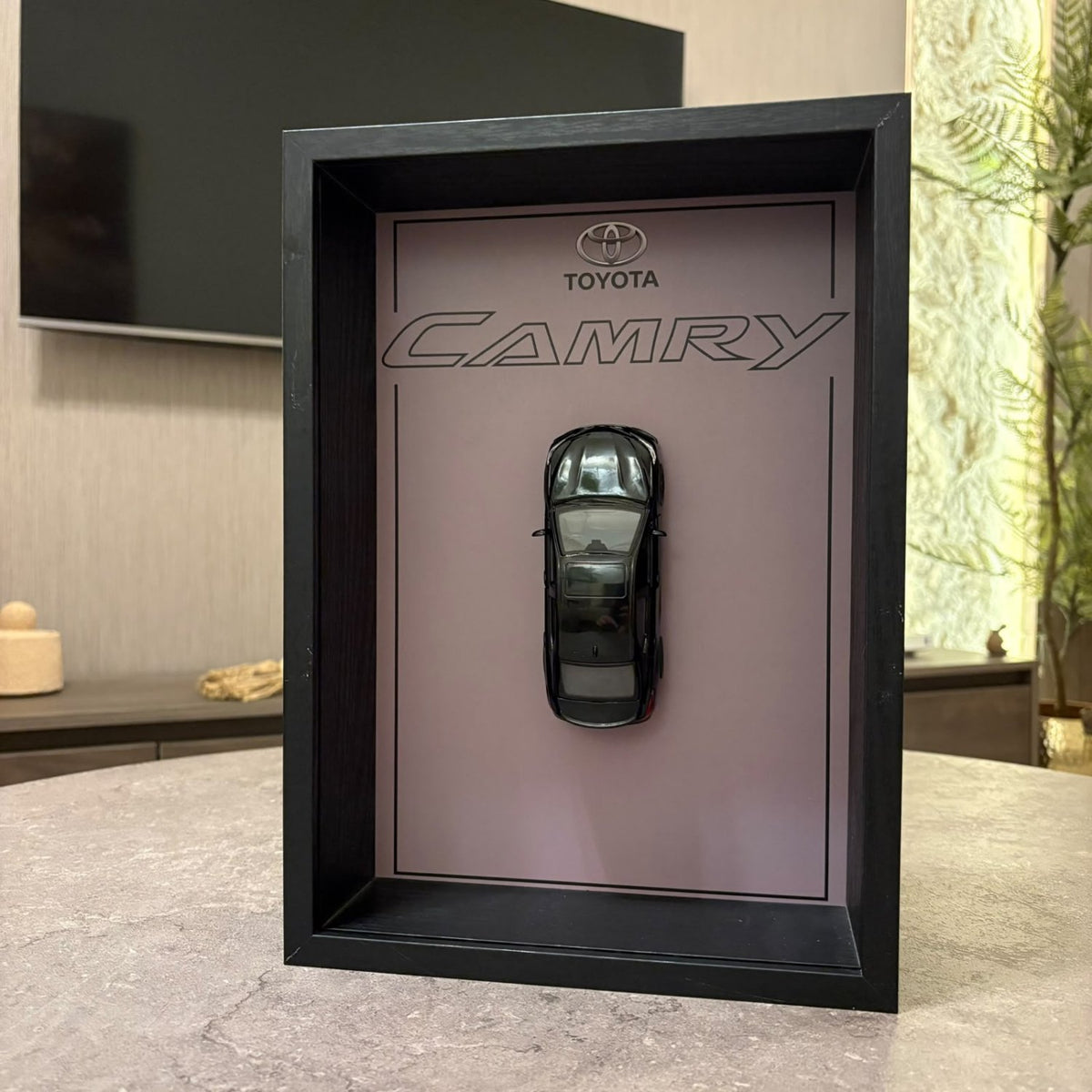 Toyota Camry 3D Shadow Box Wall Art - Black - 32cm x 23cm - Pinky Promise