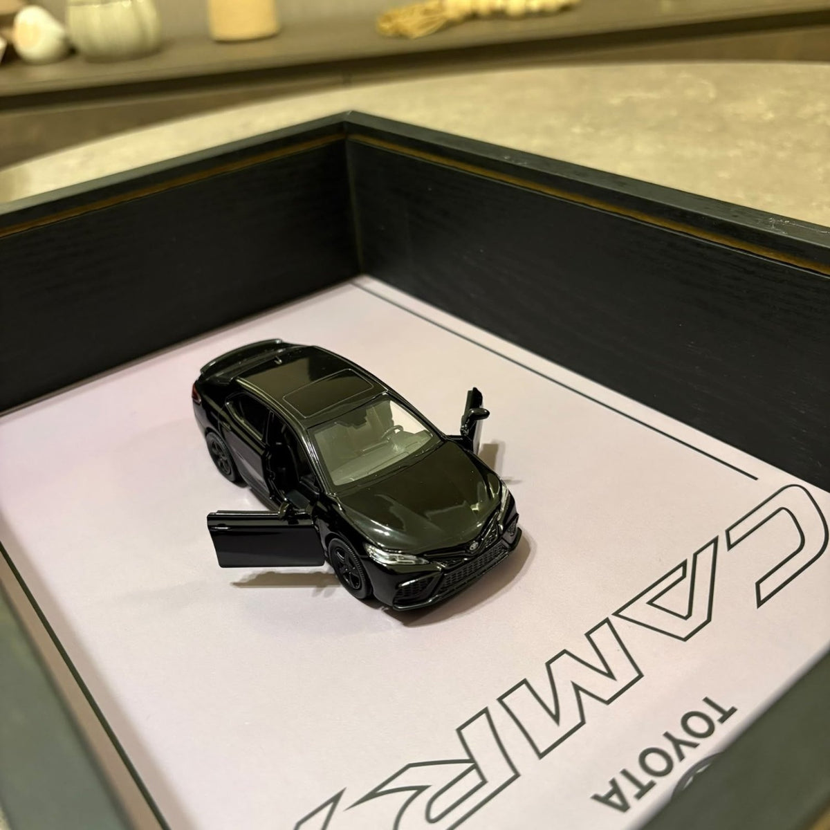 Toyota Camry 3D Shadow Box Wall Art - Black - 32cm x 23cm - Pinky Promise