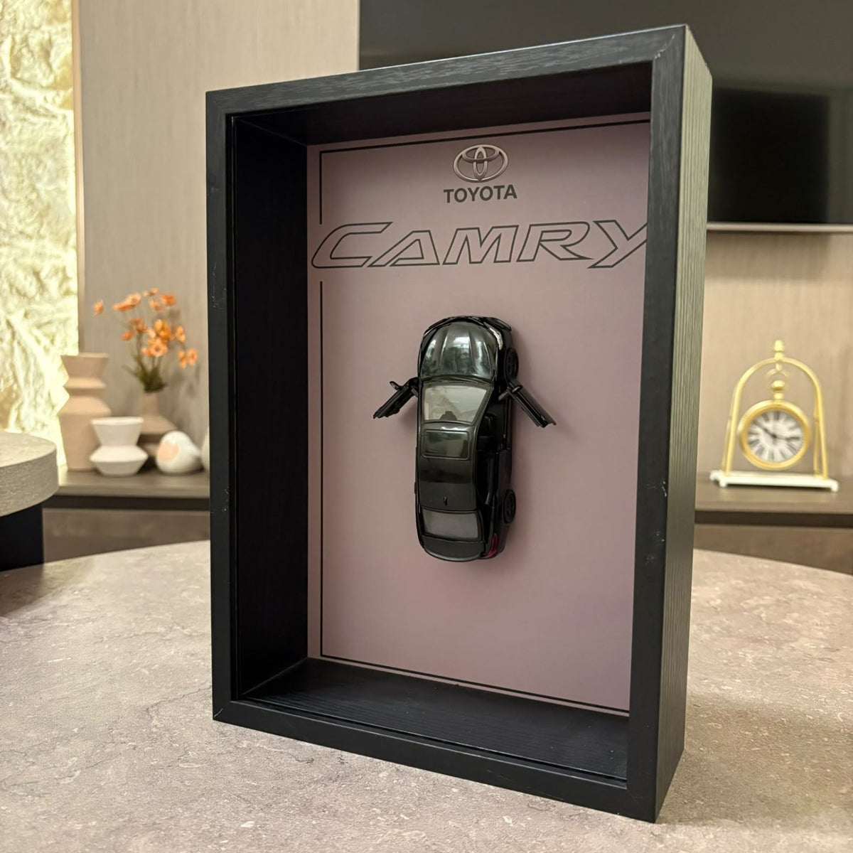 Toyota Camry 3D Shadow Box Wall Art - Black - 32cm x 23cm - Pinky Promise